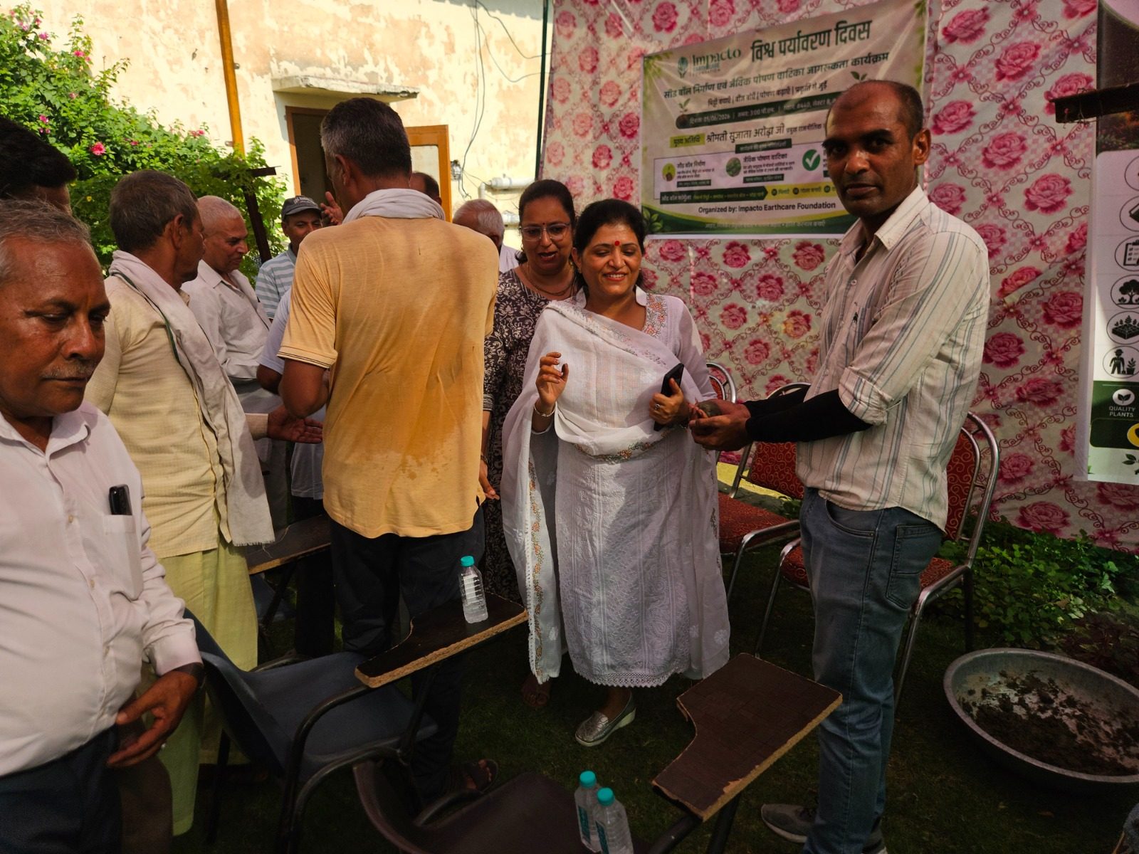 Distributing seed balls to community participants